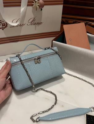 wholesale quality loro piana l19 python skin ice blue